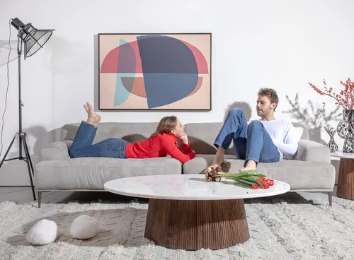 ספה פיבי לייט גריי 260 סמ