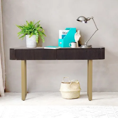 קונסולה רחבה רגלי זהב 140 סמ