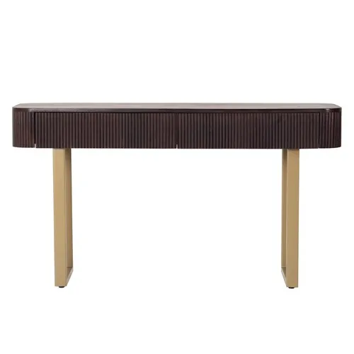 קונסולה רחבה רגלי זהב 140 סמ