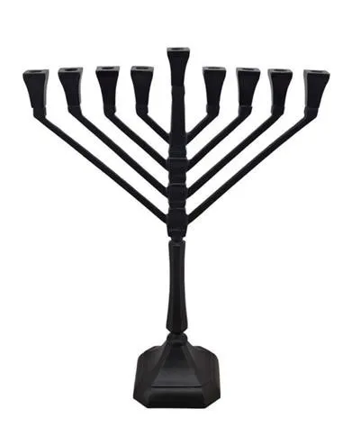 חנוכיית קנים בראס שחורה