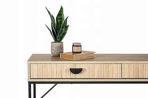 קונסולה שתי מגירות עץ ומתכת - מרבלה