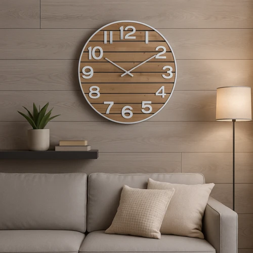 שעון קיר איירון ווד 80 ס"מ