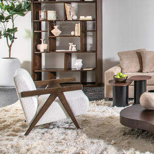 שולחן סלון אמורפי וולנאט