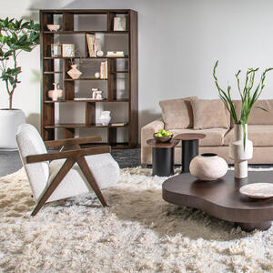 שולחן סלון אמורפי וולנאט