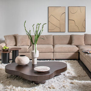 שולחן סלון אמורפי וולנאט