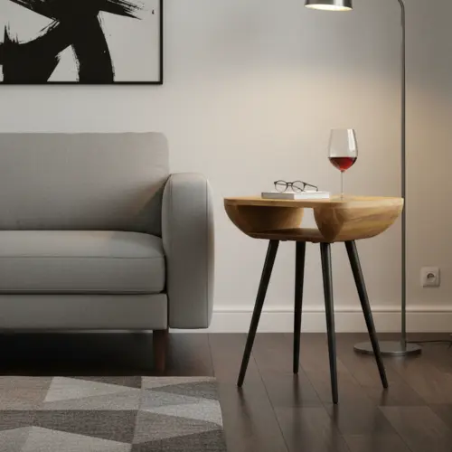 שולחן צד גל טבעי