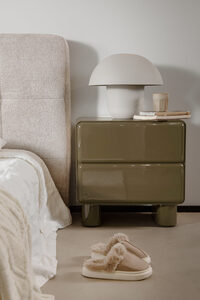 סט שתי שידות צד גלוסי גרין