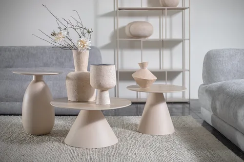 שולחן עגול ספין סטון