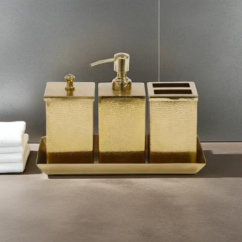 קולקציית מטאליק לוקס סט אמבטיה בראס גולד או סילבר