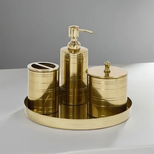 קולקציית מטאליק לוקס סט אמבטיה בראס גולד או סילבר