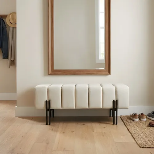 ספסל ישיבה יוקרתי אלגנס קוביות שמנת או בג' לבחירה