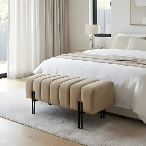 ספסל ישיבה יוקרתי אלגנס קוביות שמנת או בג' לבחירה