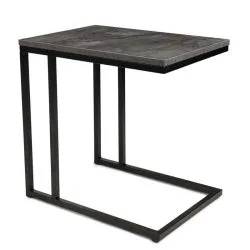 שולחן צד נשכן אופק אפור-שחור-אלון-בטון לבחירה