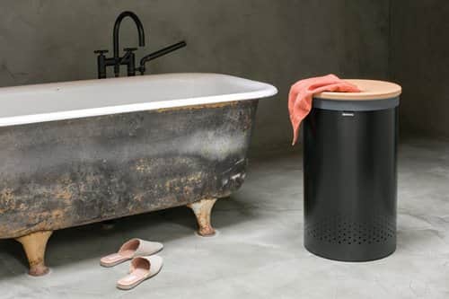 סל כביסה 60 ליטר, שחור מכסה שעם Brabantia 2