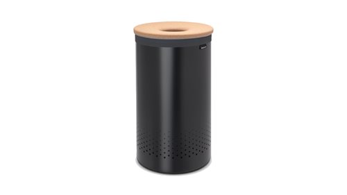 סל כביסה 60 ליטר, שחור מכסה שעם Brabantia