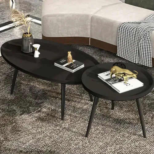 סט שולחנות סלון דאלאס שחור