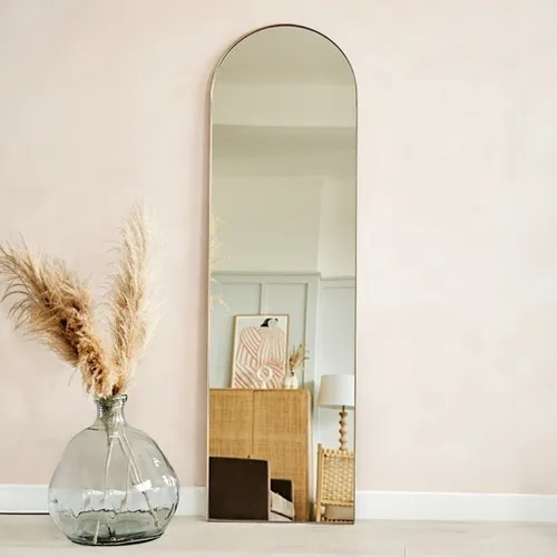 מראת גוף בילי מעוגלת שחורה 50\160 סמ