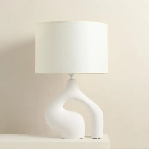 מנורת לילה אמורפית לבנה