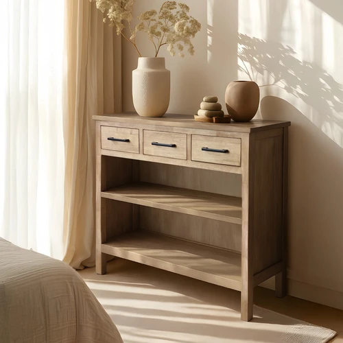 כוננית יער 3 מגירות ומדפים פתוחים