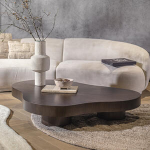 שולחן סלון אמורפי וולנאט