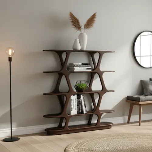 ספריה גל כהה עץ מנגו