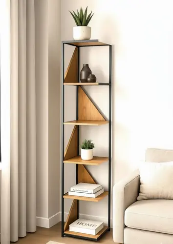 כוננית פינתית דיאלוג משולש טבעי או כבה