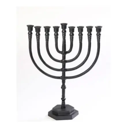 חנוכיה קלאסית בשחור 40 ס"מ