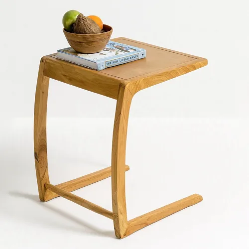 ארקוס נשכן שולחן צד עץ טבעי