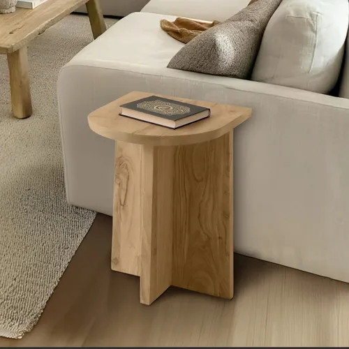 שולחן צד עץ מלא טבע