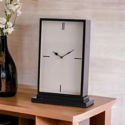 שעון שולחני מלבני מודרני בלק