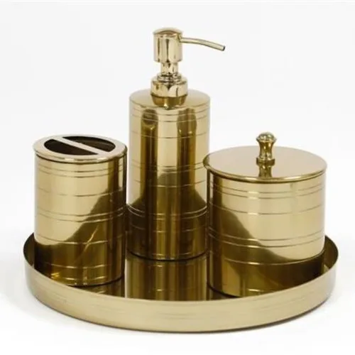 קולקציית מטאליק לוקס סט אמבטיה בראס גולד או סילבר