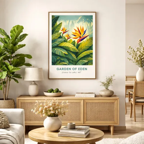 תמונת קנבס בעיצוב מקורי גן עדן - סטודיו 26