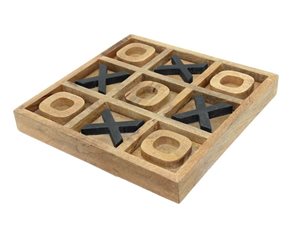 דקורציה / משחק עץ מלא איקס עיגול
