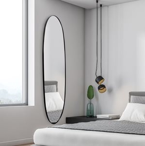 מראת גוף אובלית בילי שחורה