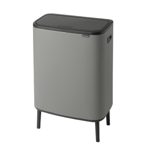 פח טאץ 60 ליטר, אפור בטון מינרלי Brabantia .
